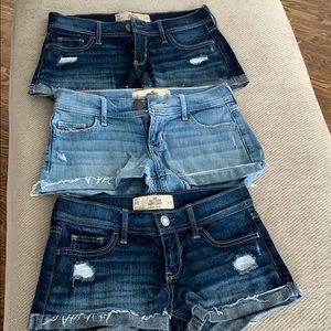 3/$30 Hollister denim shorts